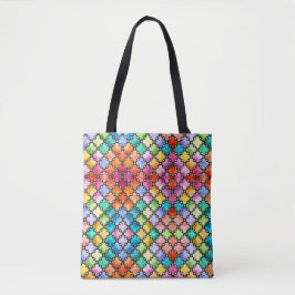 Bolso De Tela Patrón de mosaico del arco iris