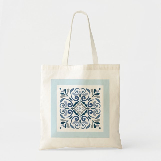 Bolso De Tela Patrón de mosaico indochino (Frente)