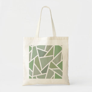Bolso De Tela Patrón de mosaico verde oliva
