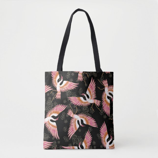 Bolso De Tela Patrón de motivos de kimono japonés tradicional (Anverso)