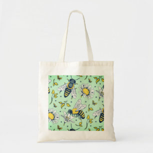 Bolso De Tela Patrón de muchas abejas de miel