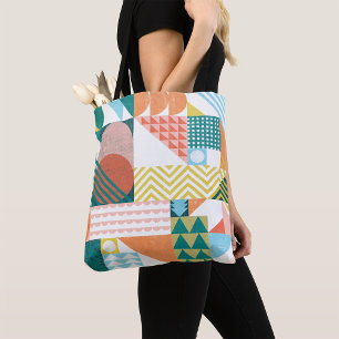 Bolso De Tela Patrón de mundo de formas