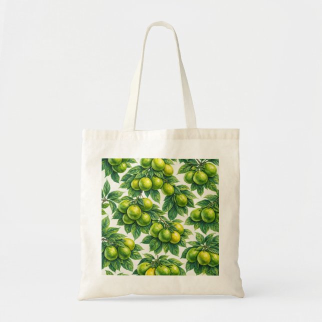 Bolso De Tela Patrón de Naranja Calamondín (Frente)