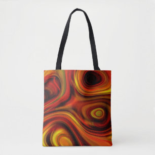 Bolso De Tela Patrón de naranja y amarillo intenso