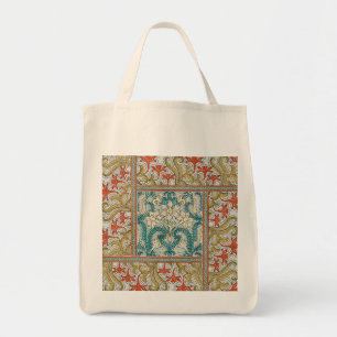 Bolso De Tela Patrón de Narciso Art Nouveau Antiguo Verneuil