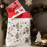 Bolso De Tela Patrón de Navidades coloridos de moda | Acuarela<br><div class="desc">Este diseño está disponible en una variedad de productos,  lo que facilita encontrar el producto perfecto para sus necesidades. Desde los adornos y tarjetas de felicitación hasta la decoración y las prendas de vestir caseras,  se puede adornar las salas y difundir el espíritu de las vacaciones con estilo.</div>