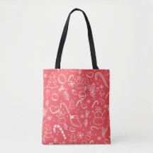 Patrón de Navidades de Doodle Rojo - Fiesta festiv
