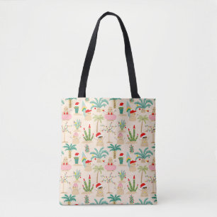 Bolso De Tela Patrón de Navidades de vibraciones de vacaciones t