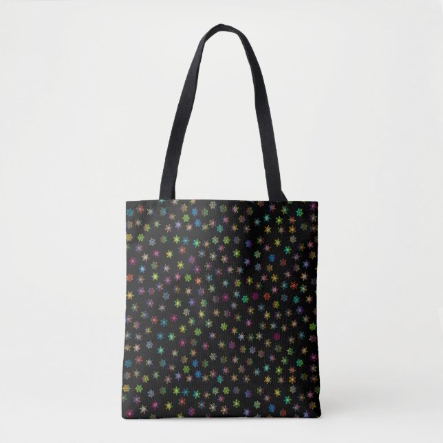 Bolso De Tela Patrón de navidades Estrellas (Anverso)