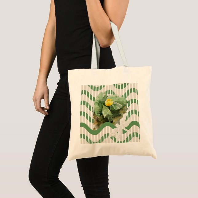 Bolso De Tela Patrón de nenúfares (Anverso (producto))