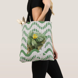 Bolso De Tela Patrón de nenúfares