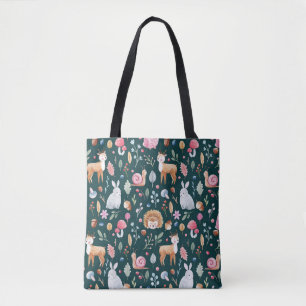 Bolso De Tela Patrón de niños del bosque de hadas acuarelas