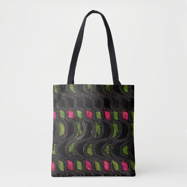 Bolso De Tela Patrón de ola Art Nouveau (Anverso)