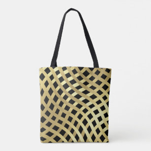 Bolso De Tela Patrón de onda dorada sobre cualquier color