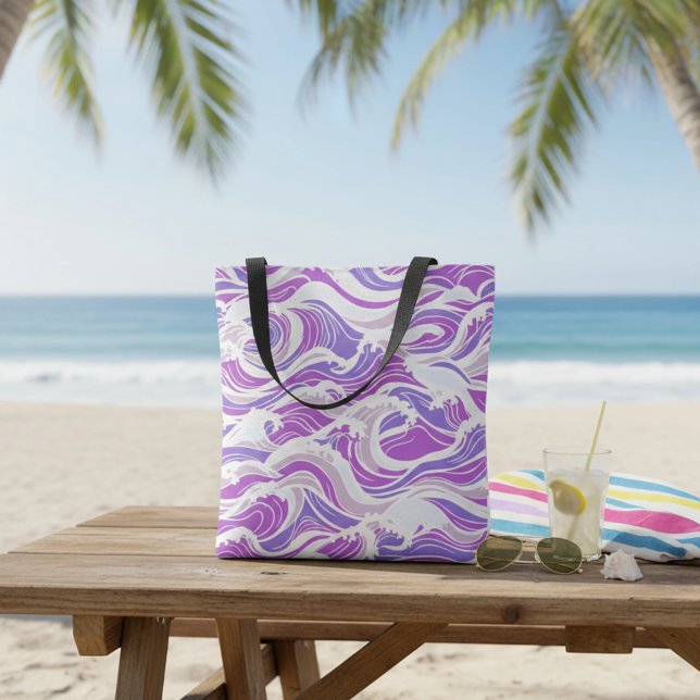 Bolso De Tela Patrón de Onda Violeta (Subido por el creador)