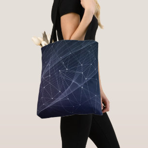 Bolso De Tela Patrón de onda y geometría abstractas