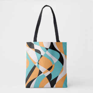 Bolso De Tela Patrón de ondas abstractas sin inconvenientes. Mag