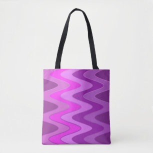 Bolso De Tela Patrón de ondas sinusal - magenta rosa + tus ideas