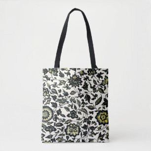 Bolso De Tela Patrón de ornamento floral victoriano