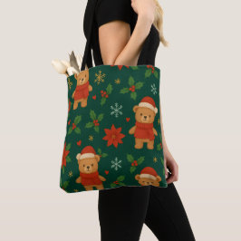 Bolso De Tela Patrón de osito de peluche de Navidad – Navidades