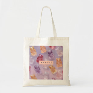 Bolso De Tela Patrón de oso de goma de color personalizado