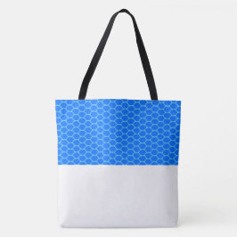 Bolso De Tela Patrón de panal de abeja azul brillante bloque de 