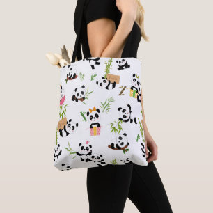 Bolso De Tela Patrón de Panda