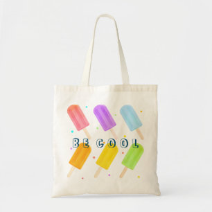 Bolso De Tela Patrón de pápsicas de color acuático de verano sab