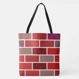Bolso De Tela Patrón de pared de ladrillo con matices degradados