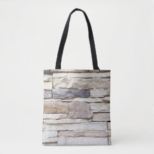Bolso De Tela Patrón de pared de ladrillos de piedra moderna de