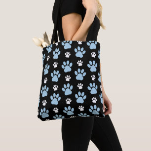 Bolso De Tela Patrón De Patas, Patas Azules, Patas De Perro, Pat