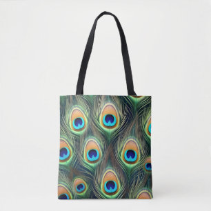 Bolso De Tela Patrón de pavo real exótico