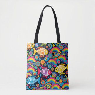 Bolso De Tela Patrón de peces