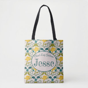 Bolso De Tela Patrón de peces acuapónicos   Sostenible