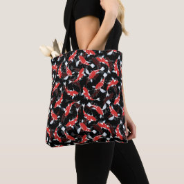 Bolso De Tela Patrón de peces de Koi Rojo