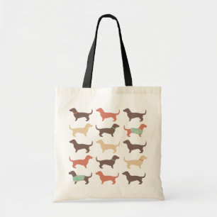 Bolso De Tela Patrón de perro Dachshund