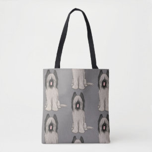 Bolso De Tela Patrón de perro de Briard, Personalizado de Cuadro