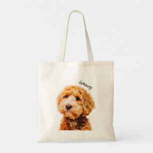 Bolso De Tela Patrón de perro de cangrejo con cola impreso
