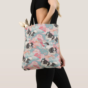 Bolso De Tela Patrón de perro del Pastel Chiyogami Shih Tsu