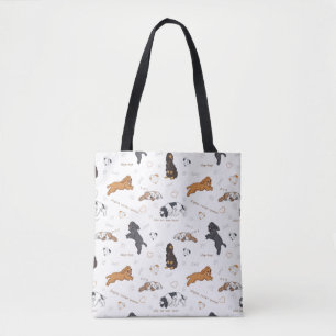 Bolso De Tela Patrón de perros españoles