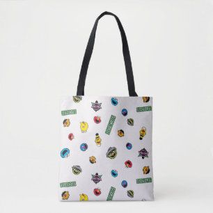 Bolso De Tela Patrón de personajes de la calle Sesame