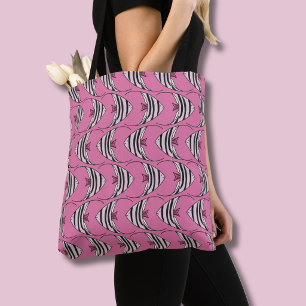 Bolso De Tela Patrón de pez rosa brillante