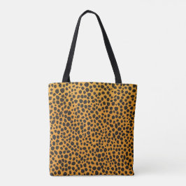 Bolso De Tela patrón de piel de animal de manchas de pantera