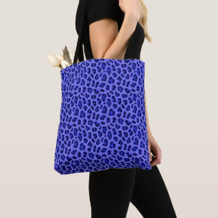 Bolso De Tela Patrón de piel de piel de animales de leopardo azu