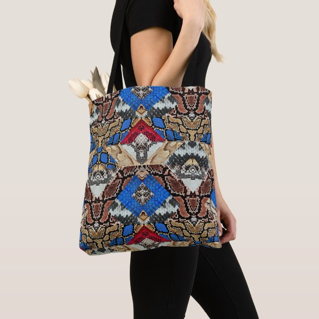 Bolso De Tela Patrón de piel de serpiente  (Detalle)