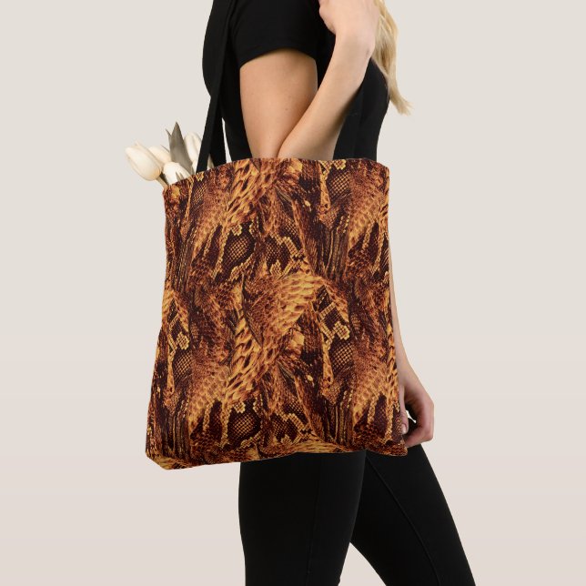Bolso De Tela Patrón de piel de serpiente  (Detalle)
