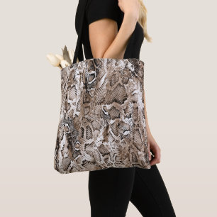 Bolso De Tela Patrón de piel de serpiente