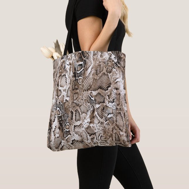 Bolso De Tela Patrón de piel de serpiente  (Detalle)