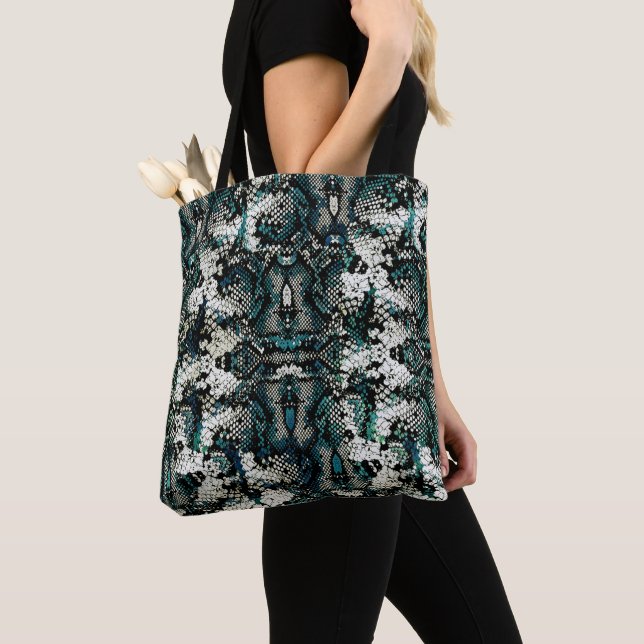 Bolso De Tela Patrón de piel de serpiente  (Detalle)
