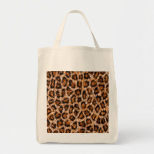 Bolso De Tela Patrón de piel marrón de gato leopardo de Jaguar-2